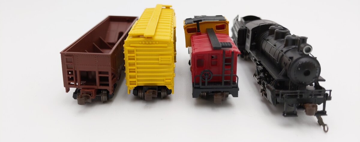 Bachmann 24014 N Scale Yard Boss Santa Fe Steam Starter Freight Train Set VG/Box