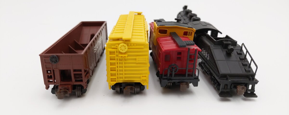 Bachmann 24014 N Scale Yard Boss Santa Fe Steam Starter Freight Train Set VG/Box