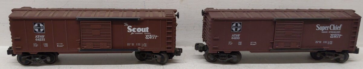 K-Line O Gauge Assorted Santa Fe Classic Map Cars:  K-64231, K-64233 [2] EX/Box