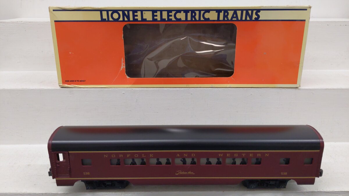 Lionel 6-19143 O Gauge N&W The Powhatan Arrow Aluminum Passenger Car #537 EX/Box