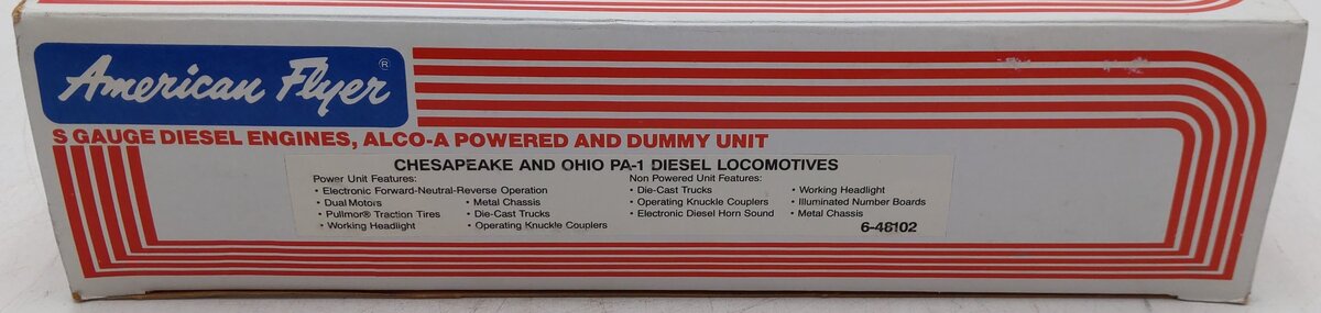 American Flyer 6-48102 S Gauge Chesapeake & Ohio PA-1 Diesel Locomotive Set EX/Box