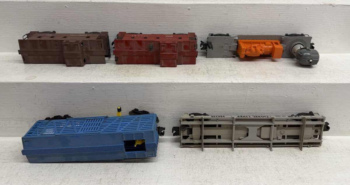 Lionel Vintage O Freight Cars: 3361, 3376, 3620, 6017, 6357 [5] VG