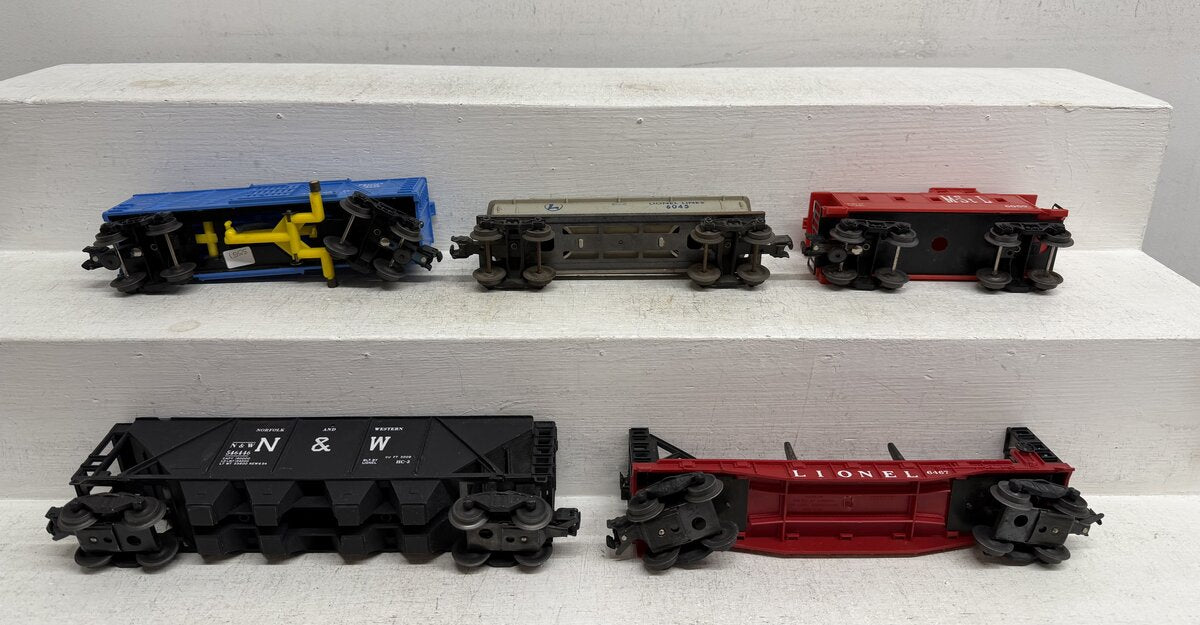 Lionel Vintage O Freight Cars: 3376, 6045, 6059, 6446, 6467 [5] VG