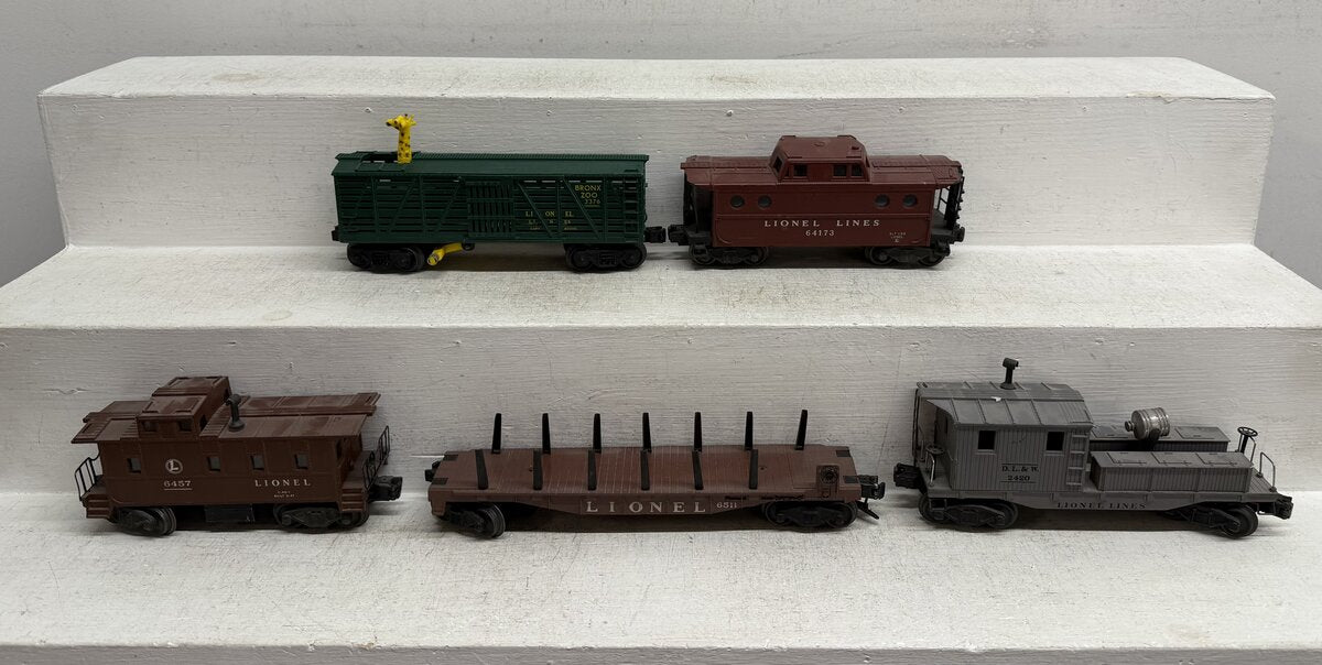Lionel Vintage O Freight Cars: 2420, 3376, 6417-25, 6457 & 6511 [5] VG