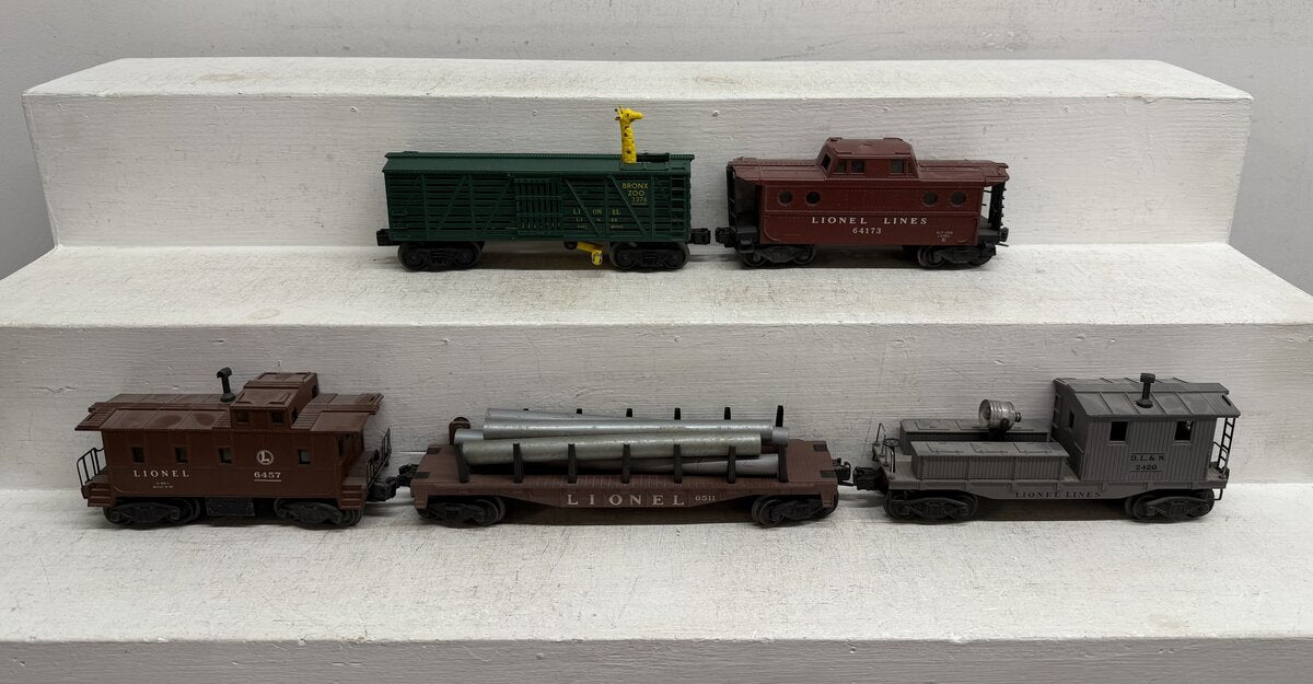 Lionel Vintage O Freight Cars: 2420, 3376, 6417-25, 6457 & 6511 [5] VG