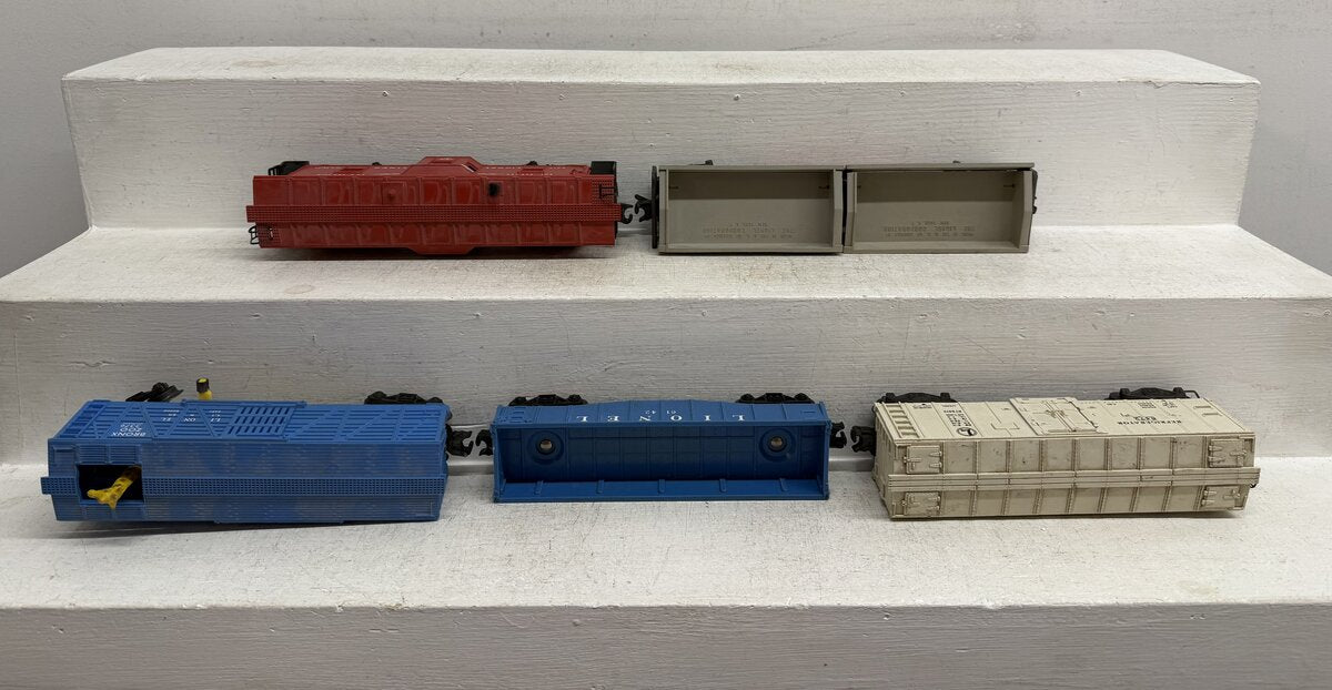 Lionel Vintage O Operating & Freight Cars: 3376, 3359-55, 6142, 6472, 6517 [5] VG