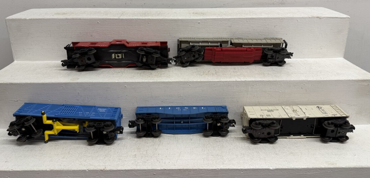 Lionel Vintage O Operating & Freight Cars: 3376, 3359-55, 6142, 6472, 6517 [5] VG