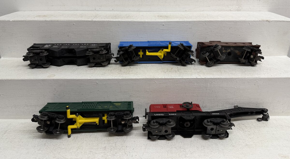 Lionel Vintage O Freight Cars: 3376, 6017, 6456, 6560-25 [5] VG