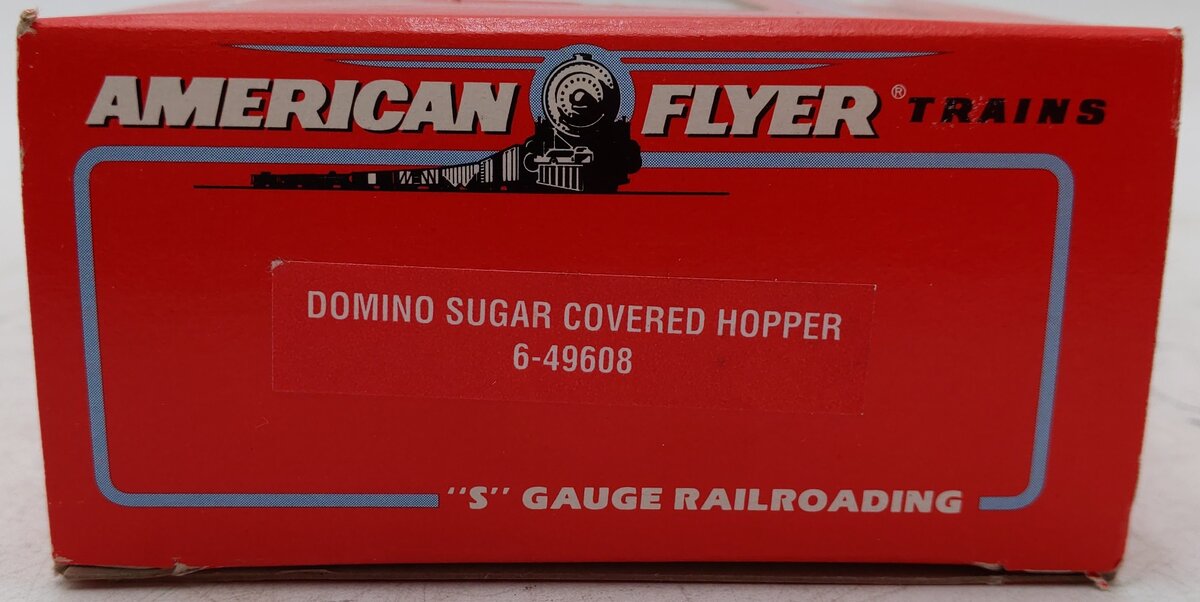 American Flyer 6-49608 S Gauge Domino Sugar Covered Hopper #49608 EX/Box