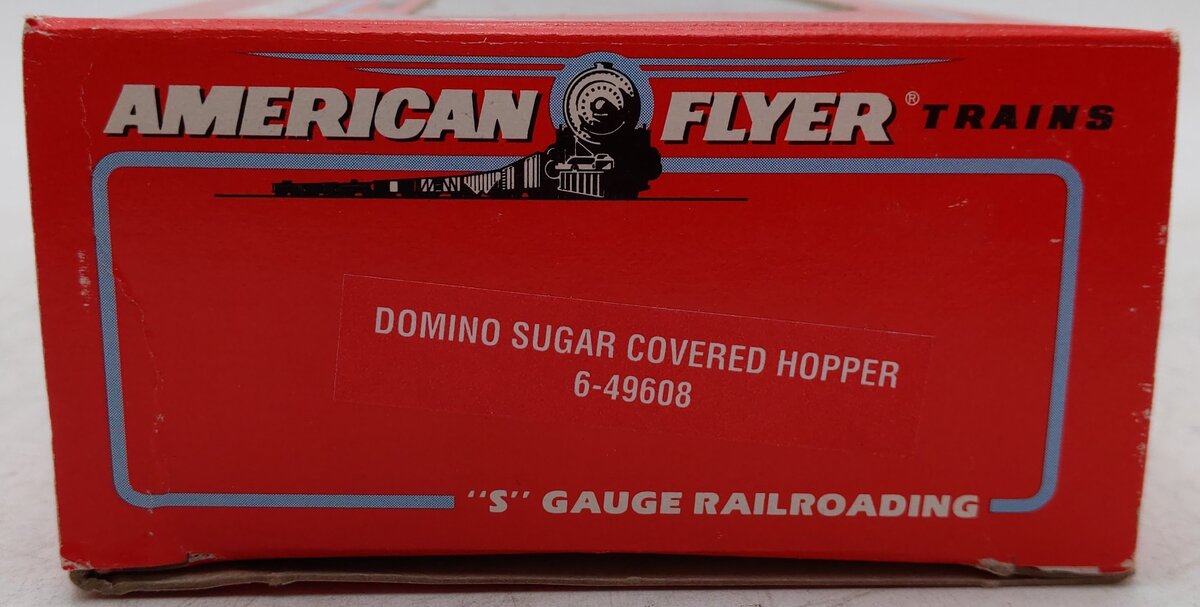 American Flyer 6-49608 S Gauge Domino Sugar Covered Hopper #49608 EX/Box