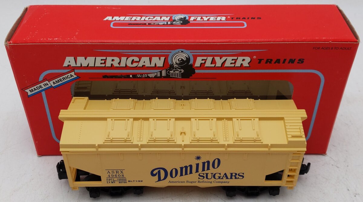 American Flyer 6-49608 S Gauge Domino Sugar Covered Hopper #49608 EX/Box