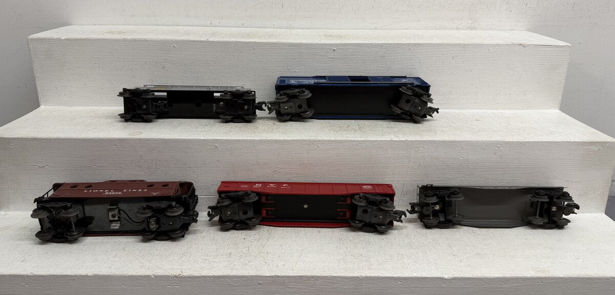 Lionel Vintage O Freight Cars: 6121, 6342, 6427, 6465, 6468 [5] VG