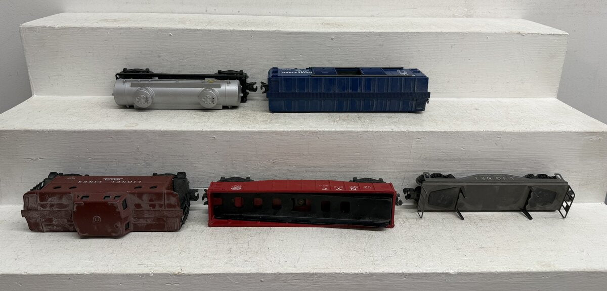 Lionel Vintage O Freight Cars: 6121, 6342, 6427, 6465, 6468 [5] VG