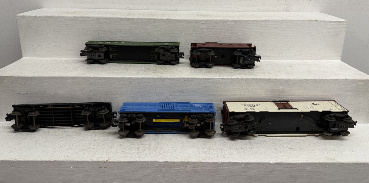 Lionel Vintage O Operating & Freight Cars: 3376, 3662, 6357, 6404 & 6462 [5] VG