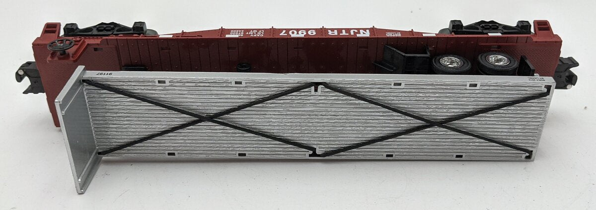 Lionel 6-26695 O Scale New Jersey Transit Flatcar w/ Trailer & Wood Ties LN/Box