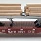 Lionel 6-26695 O Scale New Jersey Transit Flatcar w/ Trailer & Wood Ties LN/Box