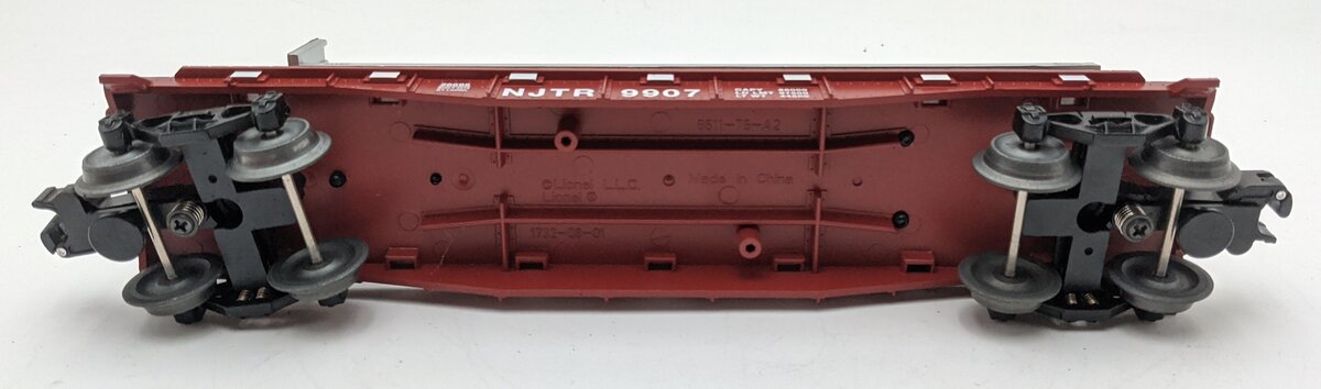 Lionel 6-26695 O Scale New Jersey Transit Flatcar w/ Trailer & Wood Ties LN/Box