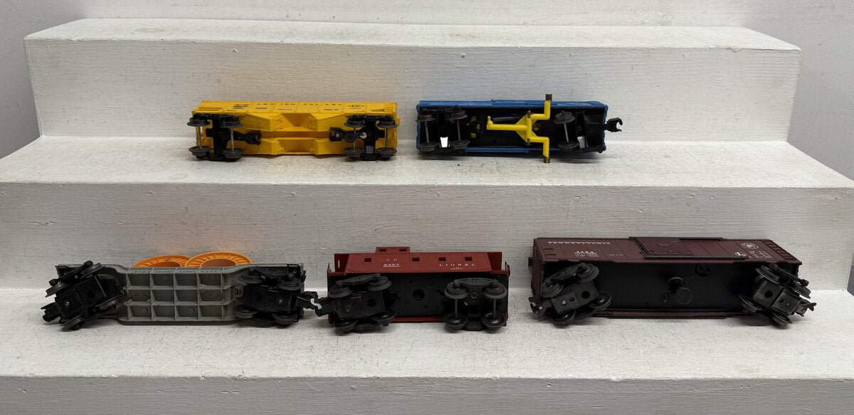 Lionel Vintage O Freight Cars: 3376, 3484, 6176, 6357 & 6561 [5] VG