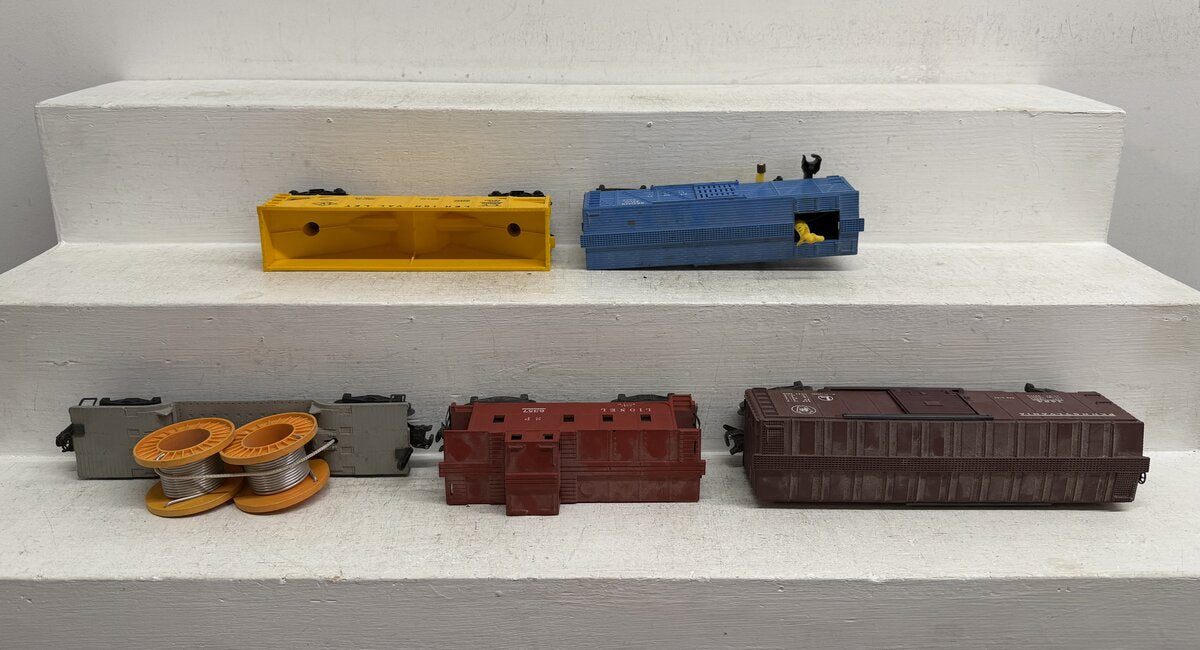 Lionel Vintage O Freight Cars: 3376, 3484, 6176, 6357 & 6561 [5] VG