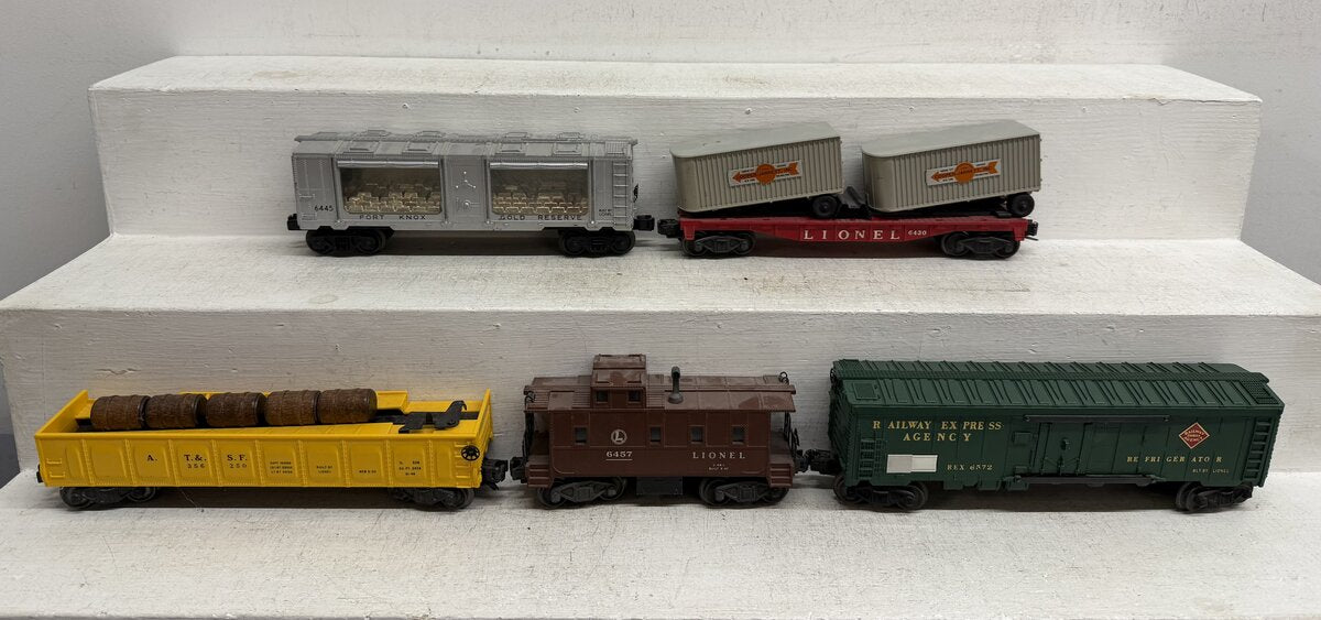 Lionel Vintage O Operating & Freight Cars: 3462-50, 6430, 6445, 6457, 6572 [5] VG