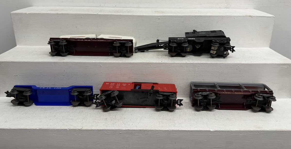 Marx Vintage O Freight Cars: 4566, 5545, 5590, 51100 & 249319  [5] VG