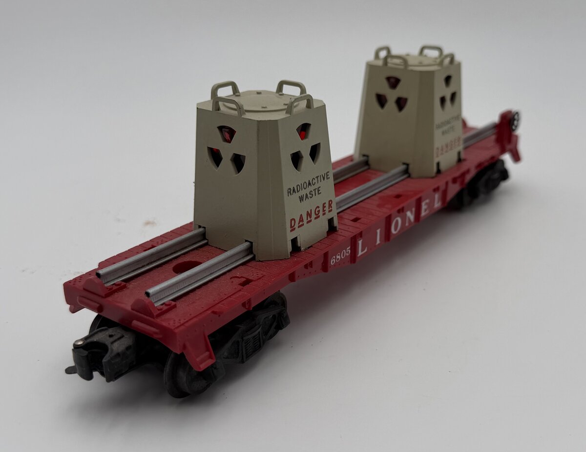 Lionel 6805 Vintage O Radioactive Atomic Disposal Flatcar VG