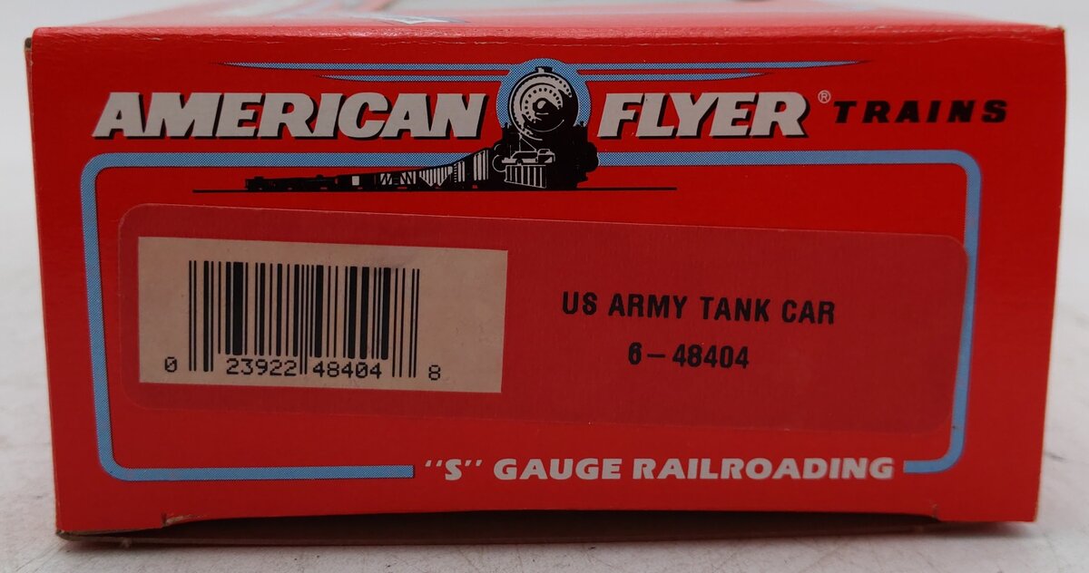 American Flyer 6-48404 S Scale U.S. Army Single Dome Tank Car/Box