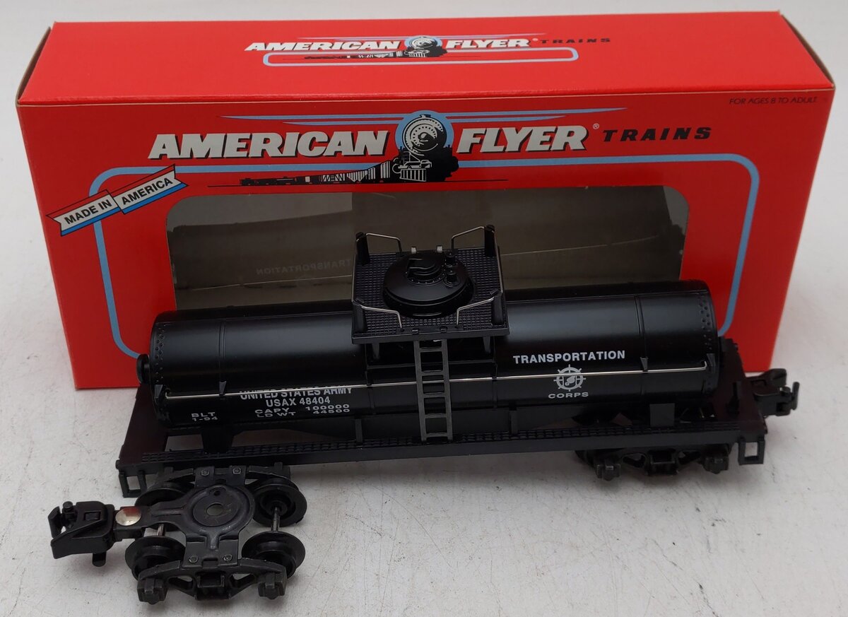 American Flyer 6-48404 S Scale U.S. Army Single Dome Tank Car/Box