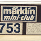 Marklin 8753 Z German Federal Railroad DB Four-Axle Rebuild Passenger Car LN/Box