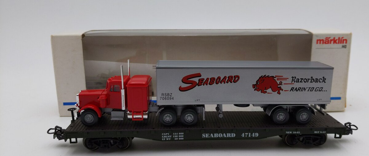 Marklin 4865 Seaboard Flatcar w/Truck LN/Box