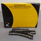 K-Line 6-21398 O Gauge SuperSnap 31" Right Hand Remote Control Switch Turnout VG/Box