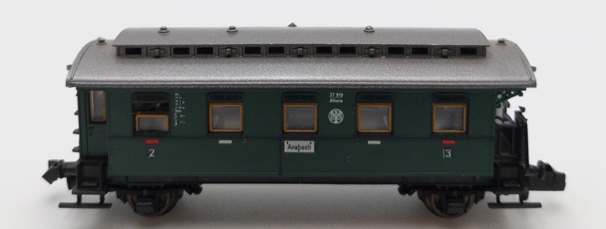 Fleischmann 8066 N Scale Deutsche Reichsbahn 2nd/3rd Class Coach LN/Box