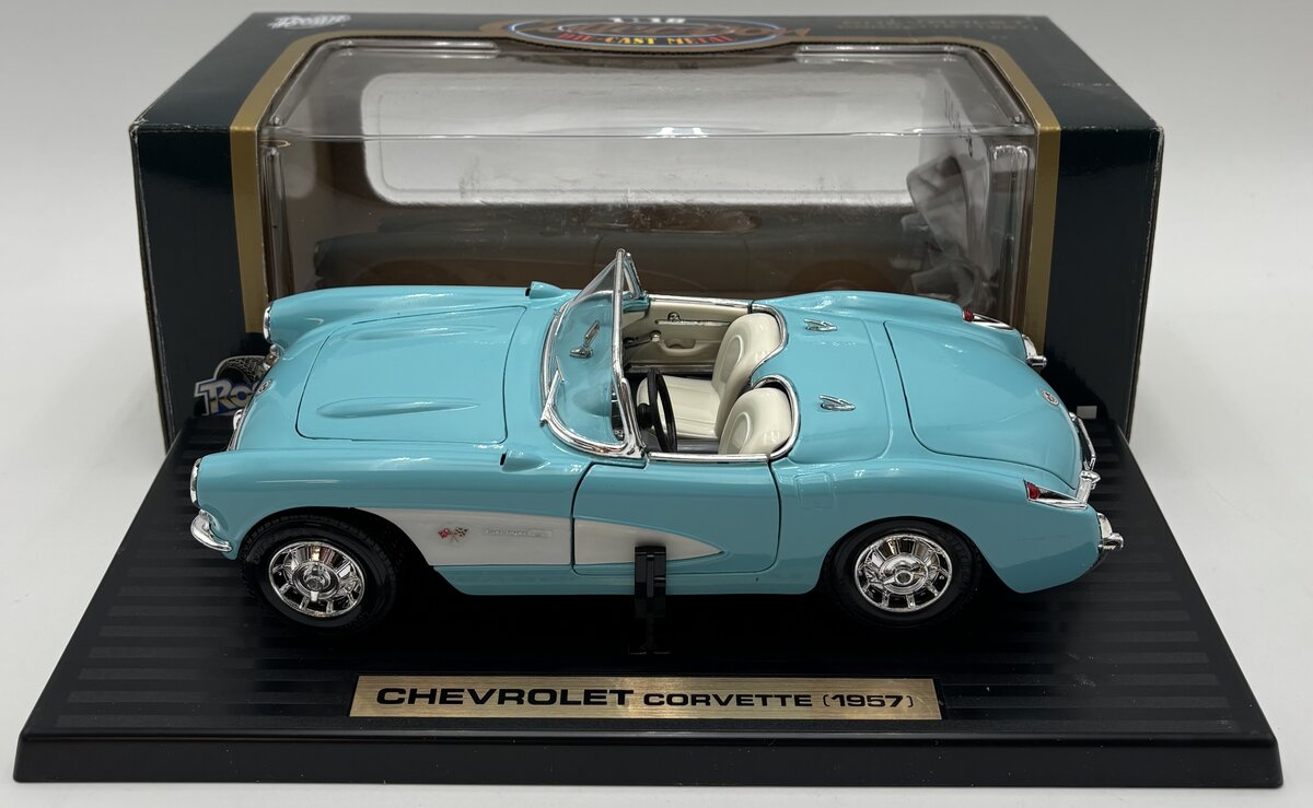 Road Tough 92018 1:18 Scale Diecast Blue 1957 Chevrolet Corvette LN/Box