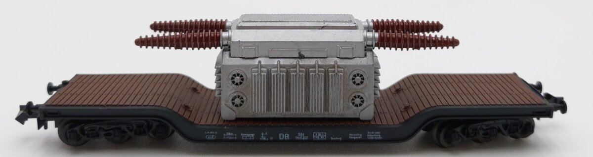 Roco 2357 N Scale Deutsche Bundesbahn Depressed Flatcar w/Transformer Load EX/Box