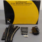 K-Line 6-21398 O Gauge SuperSnap 31" Right Hand Remote Control Switch Turnout VG/Box