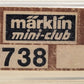 Marklin 8738 Z Scale Deutsche Bundesbahn Tee 1st Class Vista Dome Passenger Car LN/Box