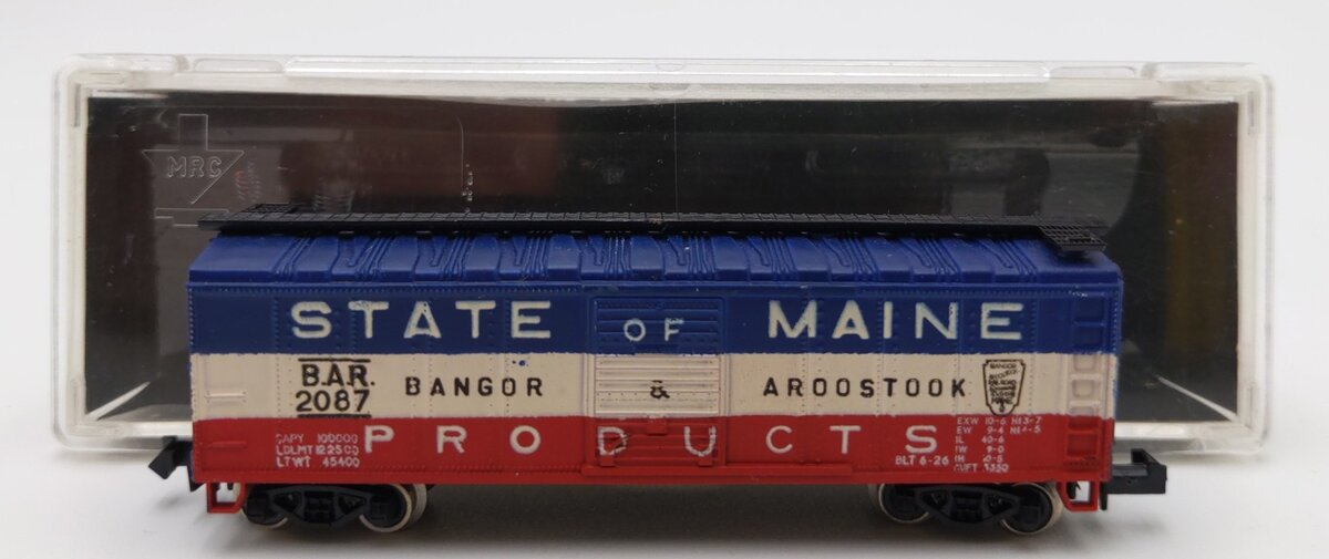 MRC 8030 N Bangor & Aroostook State of Maine Steel Boxcar #2087 LN/Box