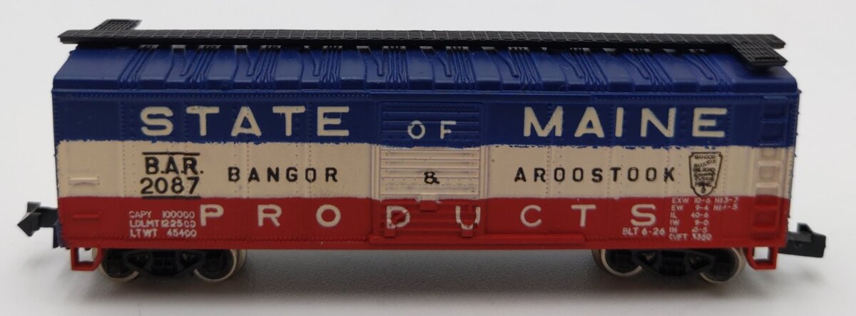 MRC 8030 N Bangor & Aroostook State of Maine Steel Boxcar #2087 LN/Box