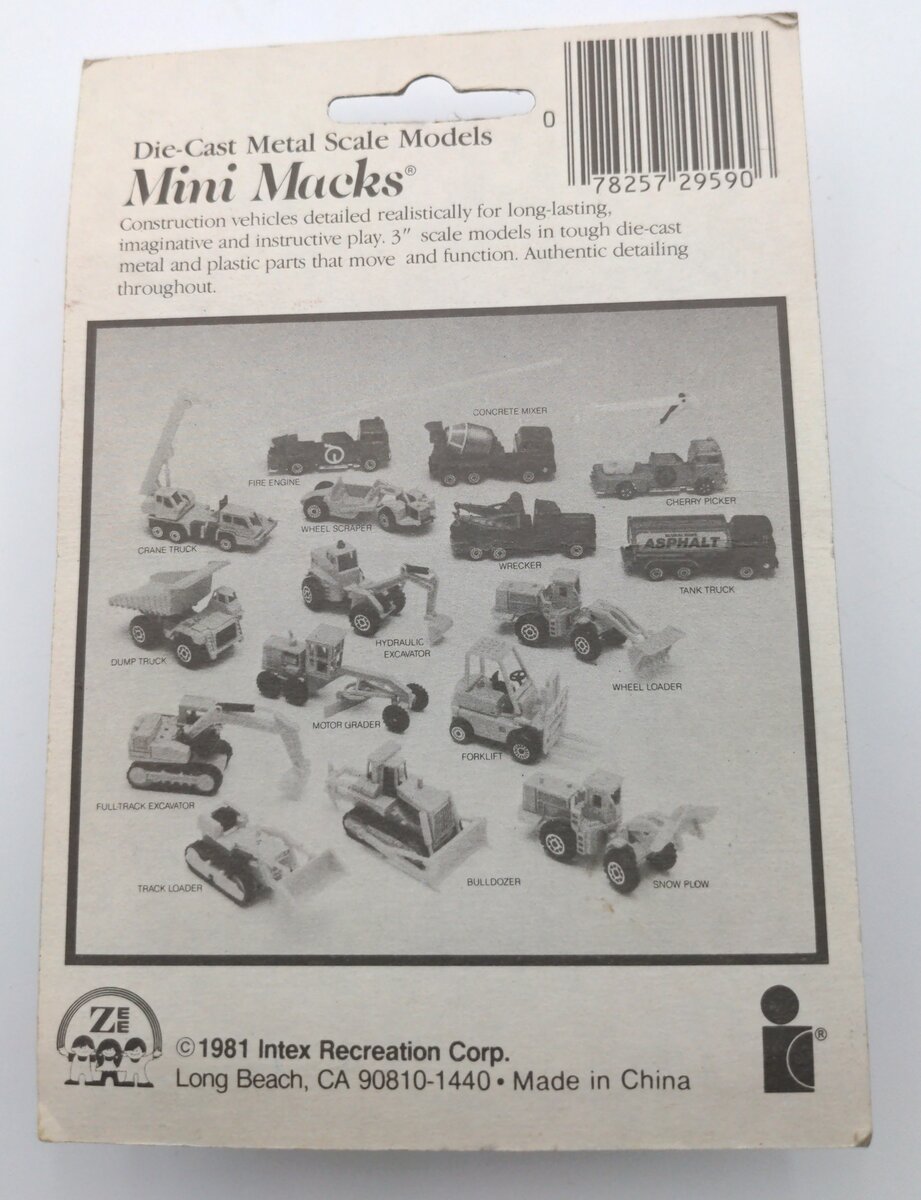 Intex 29590 Mini Macks Diecast Caterpillar Motor Grader NIB