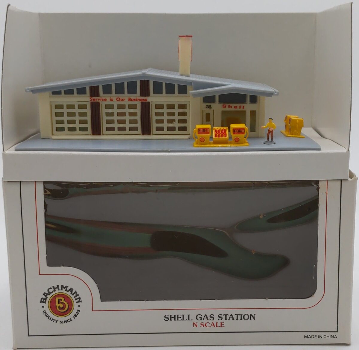 Bachmann 45904 N Plasticville Assembled Shell Gas Station LN/Box