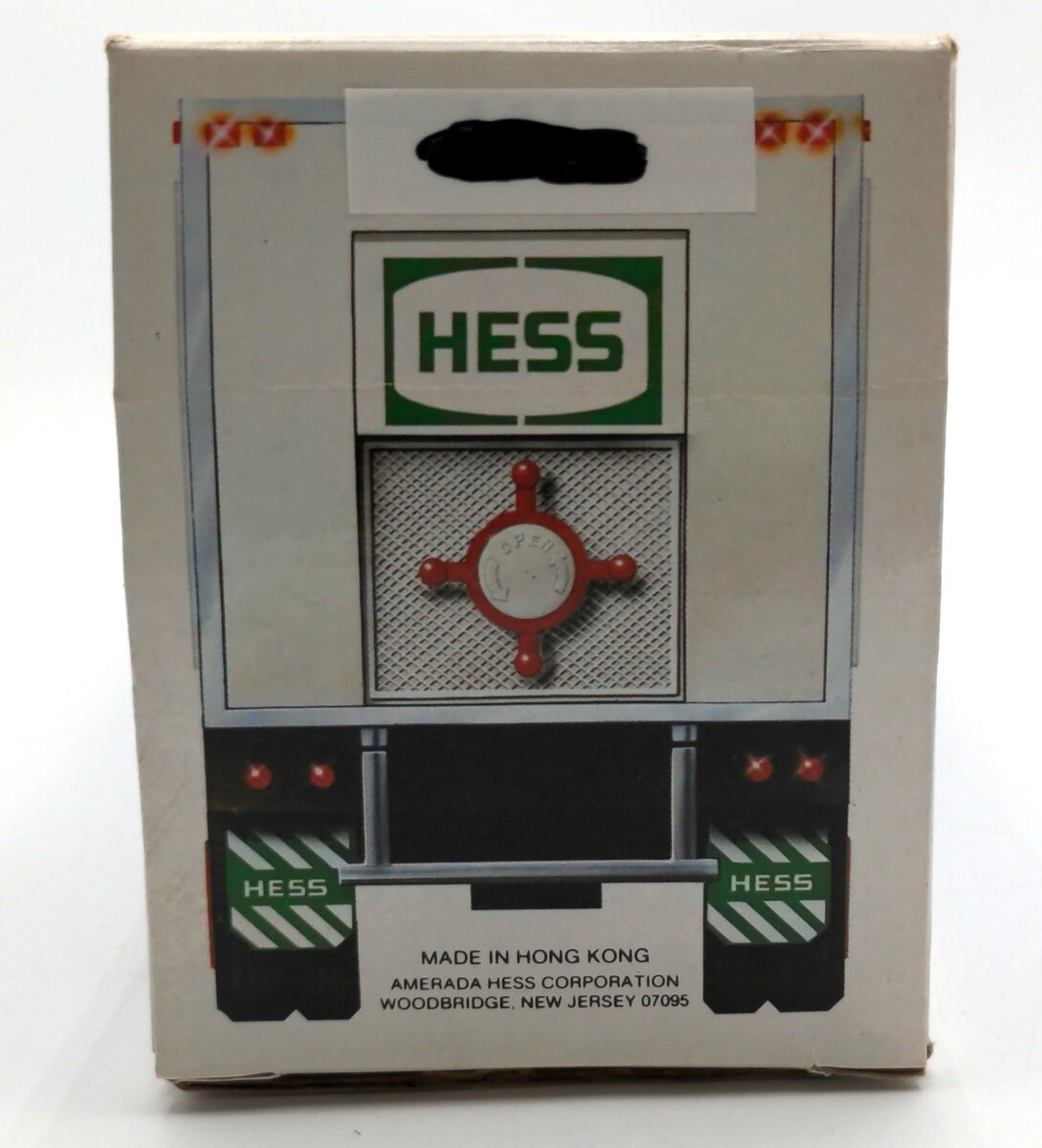 Hess 1987 Semi-Truck Gasoline Fuel Oils Toy Truck Bank W/Green Barrels NIB