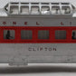 Lionel 2442 Vintage O Lionel Lines Clifton Red Stripe Illuminated Vista Dome Car VG