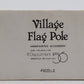 Dept 56 5177-2 The Snow Village Ceramic Flag Pole EX/Box