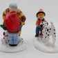 Dept 56 54954 The Snow Village "Fun At The Firehouse" Ceramic Figures (Set Of 2) EX/Box