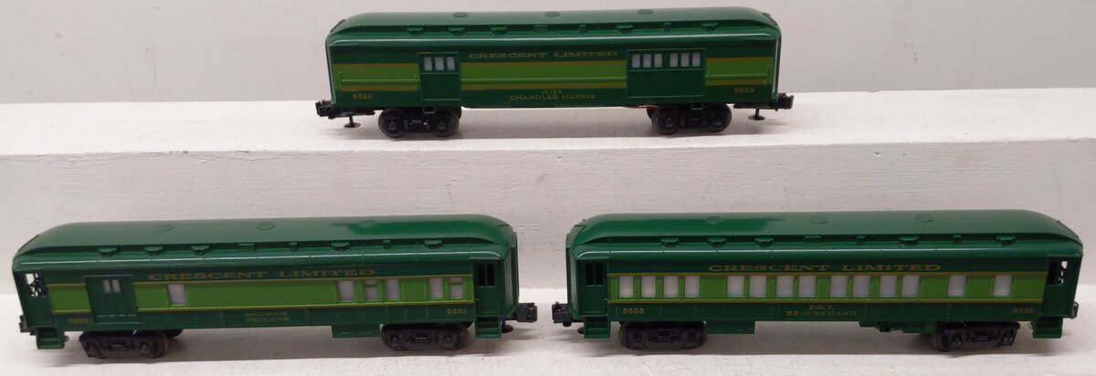 Lionel O Gauge Crescent Limited Passenger Cars 6-9530, 6-9531, 6-9532 [3] EX
