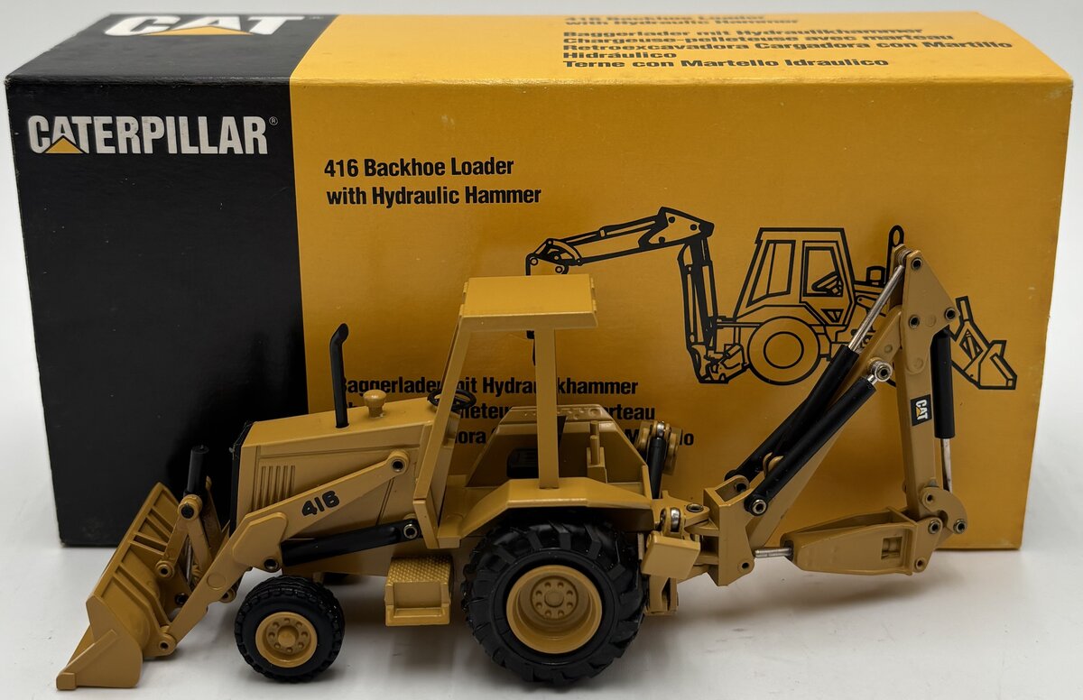 NZG 378 1:50 Scale Diecast Caterpillar 416 Backhoe Loader w/Hydraulic Hammer LN/Box