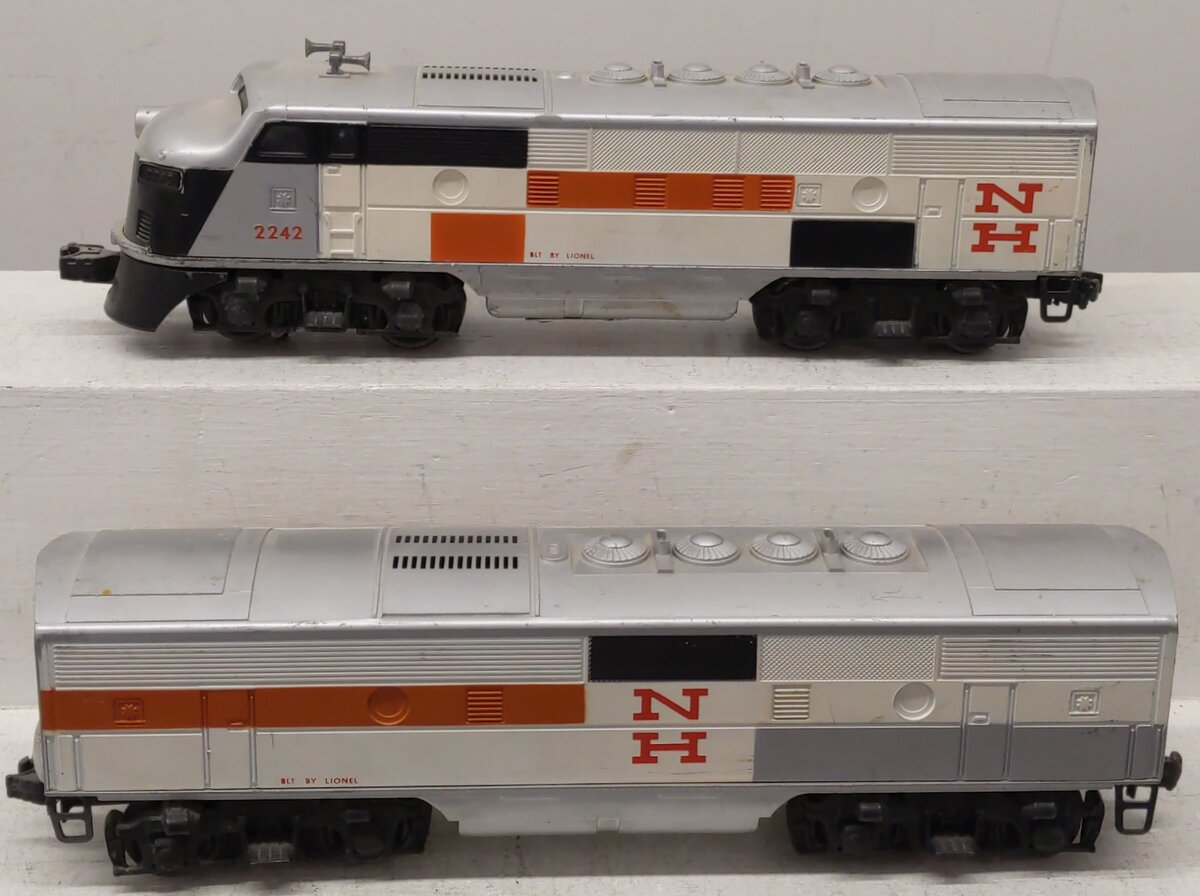 Lionel 2242 Vintage O New Haven F3 AB Diesel Locomotive VG