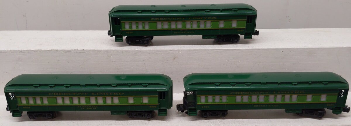 Lionel O Gauge Crescent Limited Passenger Cars [3] VG