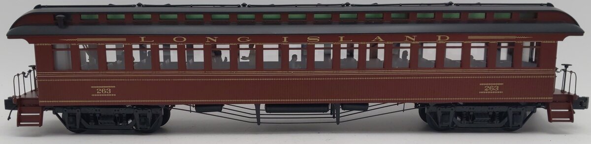 MTH 20-62021C O Gauge Long Island 64’ Woodsided Passenger Car #263 EX