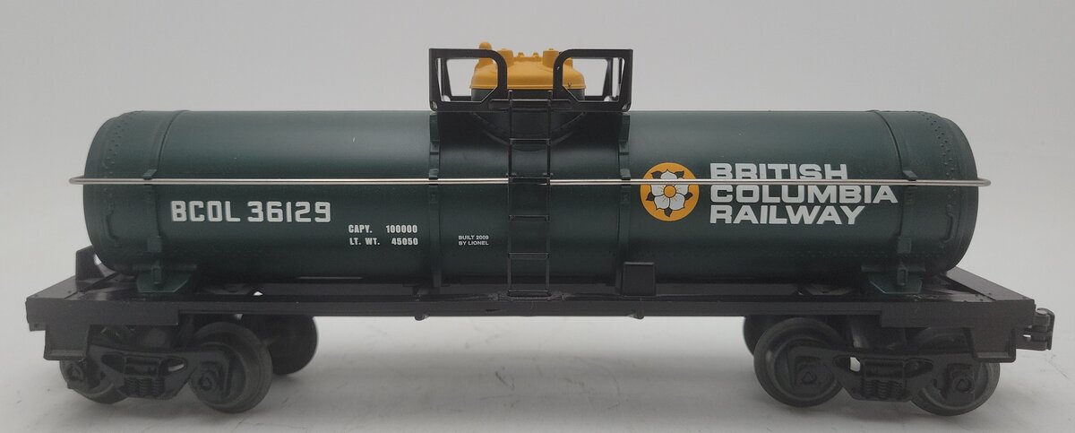 Lionel 6-36129 O Gauge British Columbia Singe Dome Tank Car EX/Box